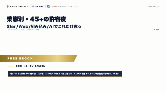 業態別・45+の許容度 eBook表紙