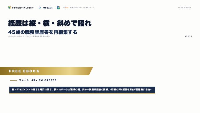 経歴は縦・横・斜めで語れ eBook表紙