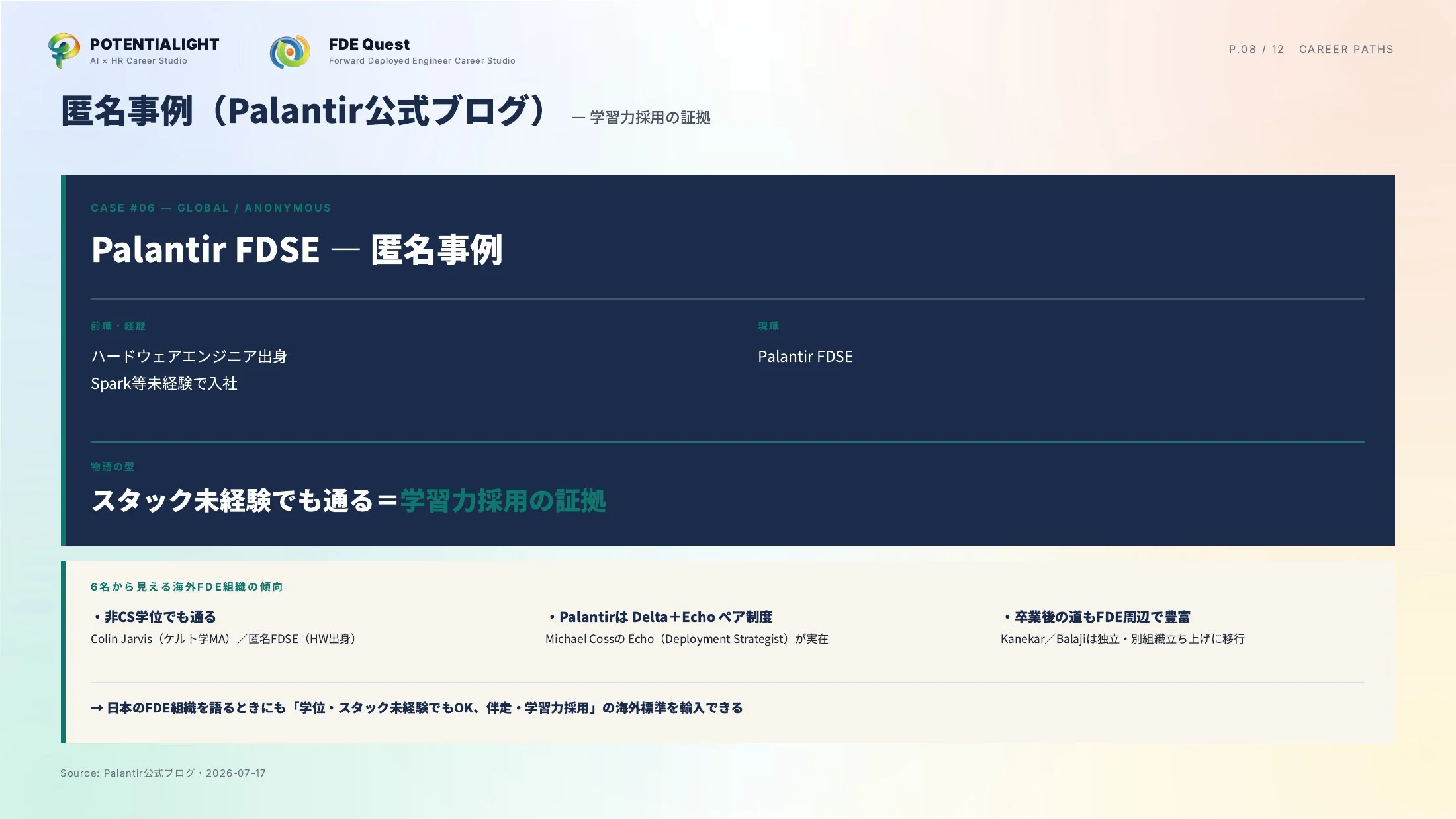 FDEキャリアパス実例集 スライド 8枚目