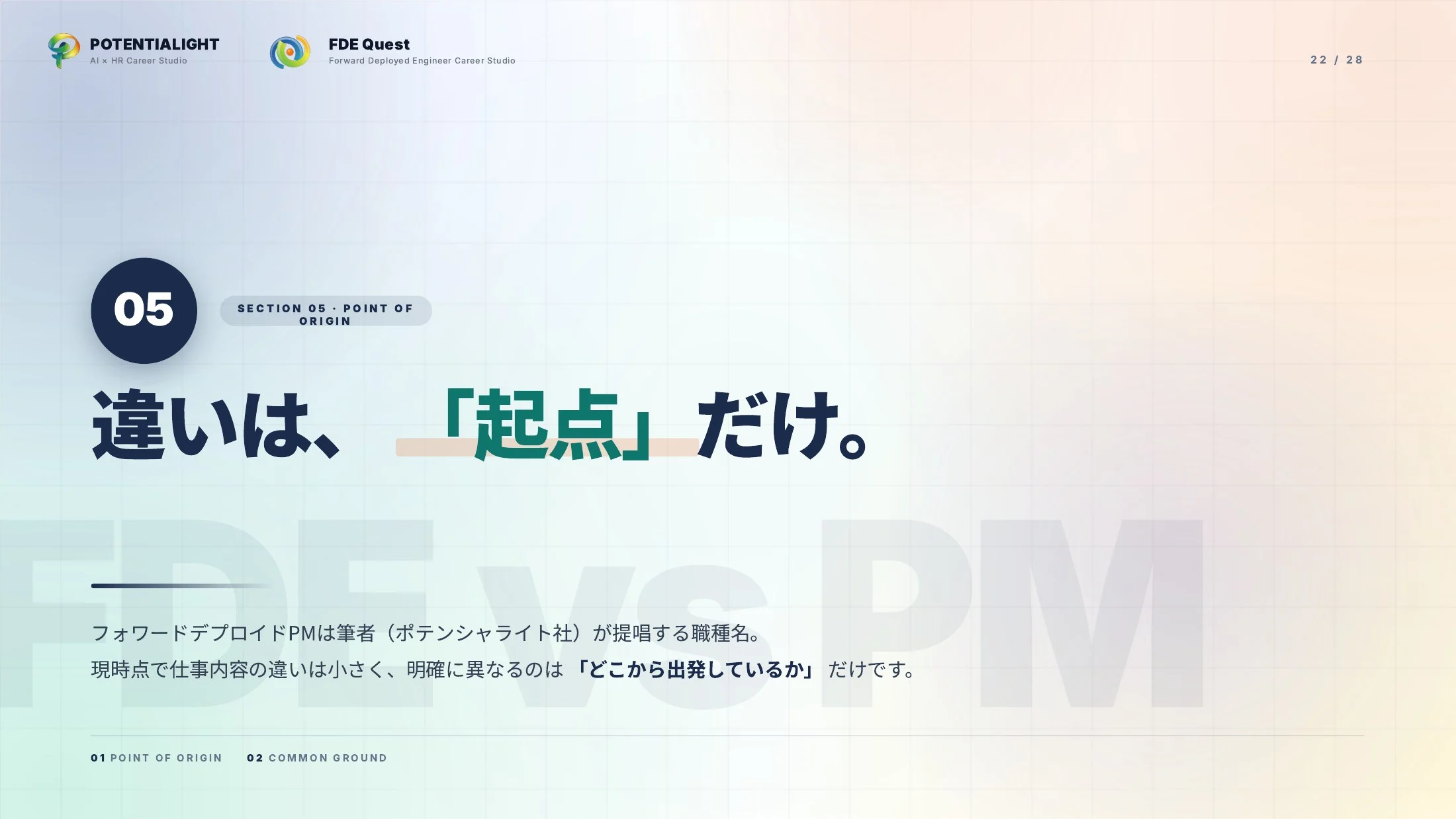FDEをどこよりもわかりやすく説明する ウェビナースライド 22枚目