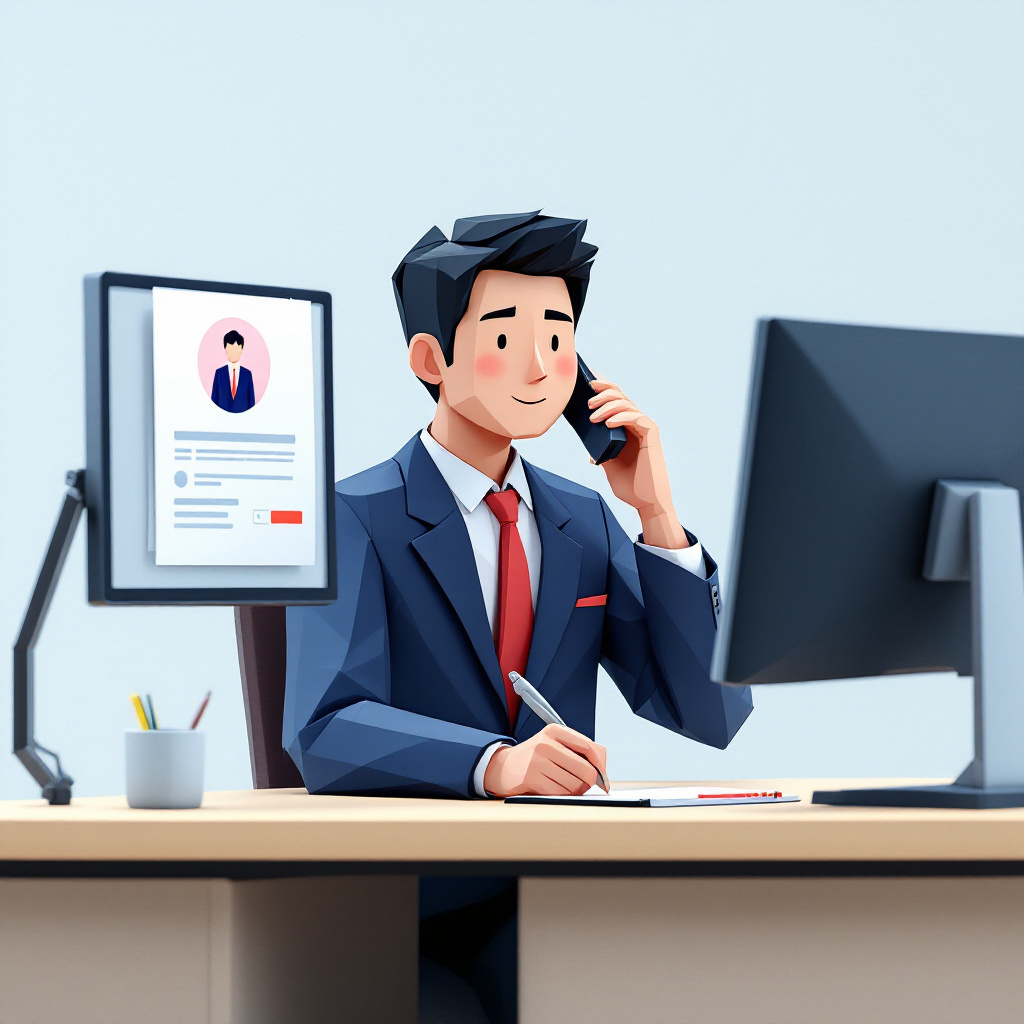 リクルーティングアドバイザーのキャラクターイラスト